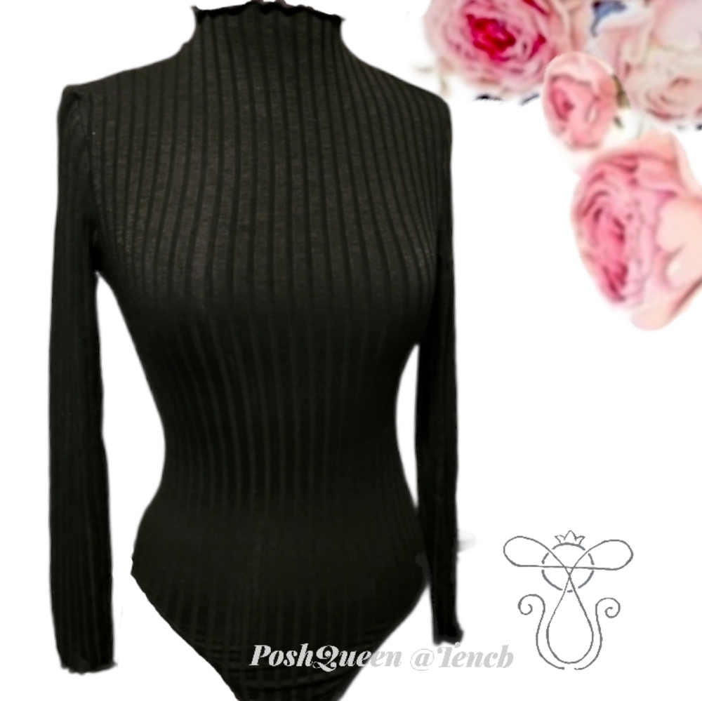 SHEIN Lettuce Trim Long Sleeve Bodysuit